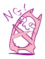 Pink Cat Alien sticker #1010776