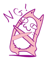 Pink Cat Alien sticker #1010776