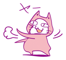 Pink Cat Alien sticker #1010785