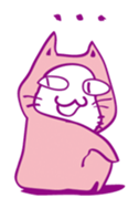 Pink Cat Alien sticker #1010788