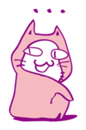 Pink Cat Alien sticker #1010788