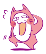 Pink Cat Alien sticker #1010794