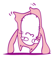 Pink Cat Alien sticker #1010801