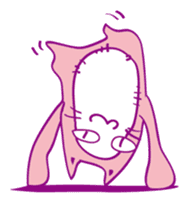 Pink Cat Alien sticker #1010801