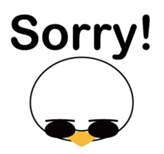 Nose sunglasses excuse himself in Eng sticker #1012088