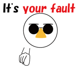 Nose sunglasses excuse himself in Eng sticker #1012090