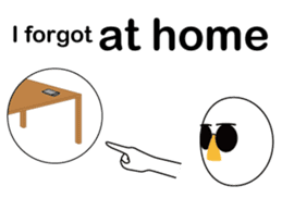 Nose sunglasses excuse himself in Eng sticker #1012091