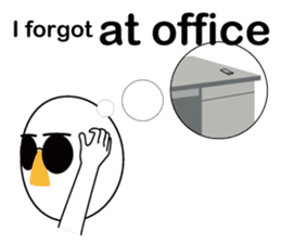 Nose sunglasses excuse himself in Eng sticker #1012092