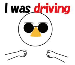 Nose sunglasses excuse himself in Eng sticker #1012093