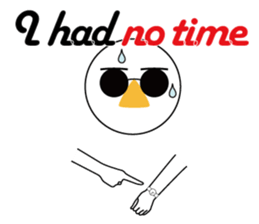 Nose sunglasses excuse himself in Eng sticker #1012094