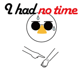 Nose sunglasses excuse himself in Eng sticker #1012094