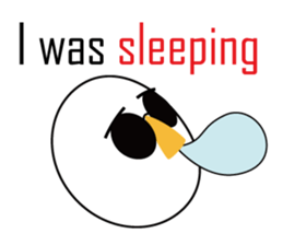 Nose sunglasses excuse himself in Eng sticker #1012097