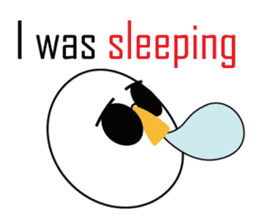 Nose sunglasses excuse himself in Eng sticker #1012097