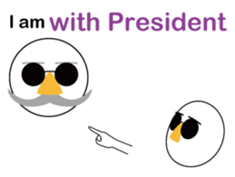 Nose sunglasses excuse himself in Eng sticker #1012099