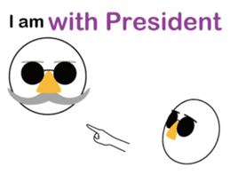 Nose sunglasses excuse himself in Eng sticker #1012099