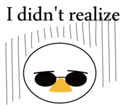 Nose sunglasses excuse himself in Eng sticker #1012102