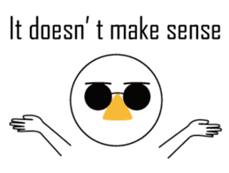 Nose sunglasses excuse himself in Eng sticker #1012107