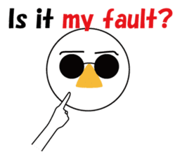 Nose sunglasses excuse himself in Eng sticker #1012110