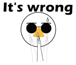 Nose sunglasses excuse himself in Eng sticker #1012113