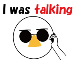 Nose sunglasses excuse himself in Eng sticker #1012114