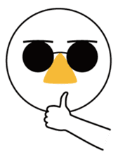 Nose sunglasses excuse himself in Eng sticker #1012115