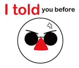 Nose sunglasses excuse himself in Eng sticker #1012117