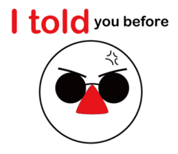 Nose sunglasses excuse himself in Eng sticker #1012117