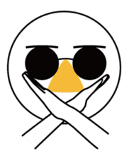 Nose sunglasses excuse himself in Eng sticker #1012121