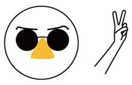 Nose sunglasses excuse himself in Eng sticker #1012122