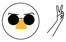 Nose sunglasses excuse himself in Eng sticker #1012122