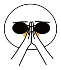 Nose sunglasses excuse himself in Eng sticker #1012123