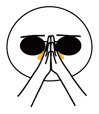 Nose sunglasses excuse himself in Eng sticker #1012123