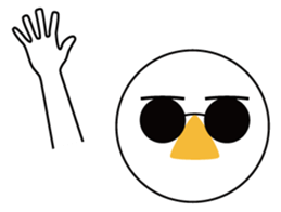 Nose sunglasses excuse himself in Eng sticker #1012125