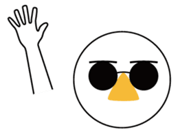 Nose sunglasses excuse himself in Eng sticker #1012125