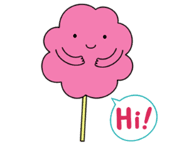 sour cherry cotton candy party sticker #1013167