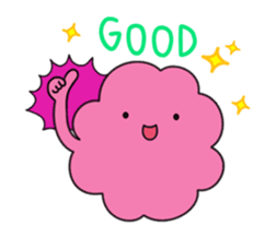 sour cherry cotton candy party sticker #1013168