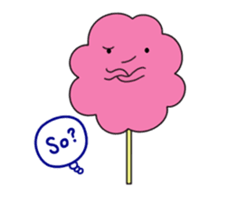 sour cherry cotton candy party sticker #1013169