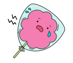 sour cherry cotton candy party sticker #1013170
