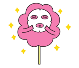 sour cherry cotton candy party sticker #1013171