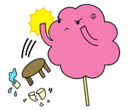 sour cherry cotton candy party sticker #1013173