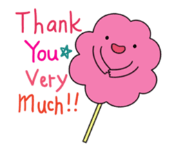 sour cherry cotton candy party sticker #1013174