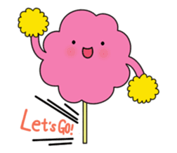 sour cherry cotton candy party sticker #1013176