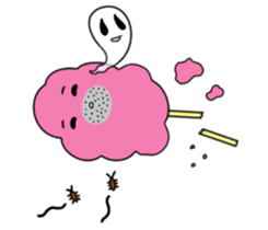 sour cherry cotton candy party sticker #1013177