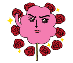 sour cherry cotton candy party sticker #1013180