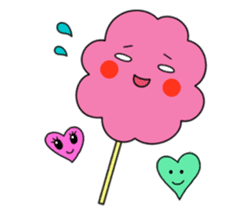 sour cherry cotton candy party sticker #1013182