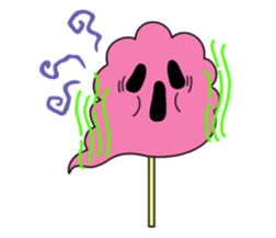 sour cherry cotton candy party sticker #1013183