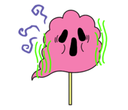 sour cherry cotton candy party sticker #1013183