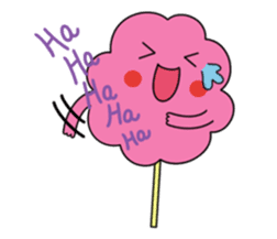 sour cherry cotton candy party sticker #1013184