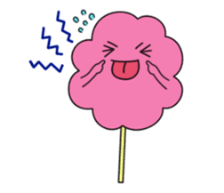 sour cherry cotton candy party sticker #1013186