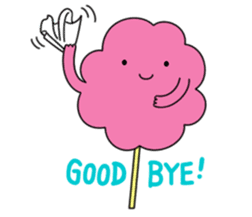 sour cherry cotton candy party sticker #1013187